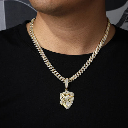 TUHE Unisex High Quality VVS1 Moissanite Iced Out Shark Pendant 18k electroplating For Men Women Hip Hop Jewelry Gift