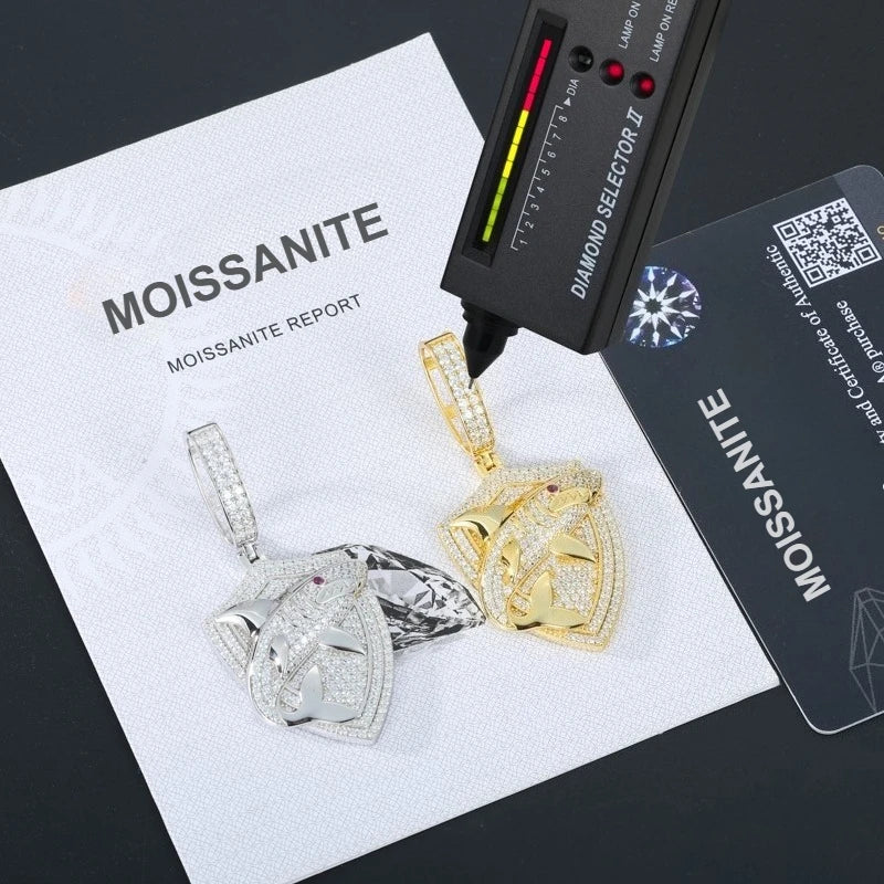 TUHE Unisex High Quality VVS1 Moissanite Iced Out Shark Pendant 18k electroplating For Men Women Hip Hop Jewelry Gift