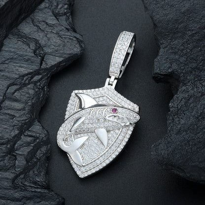 TUHE Unisex High Quality VVS1 Moissanite Iced Out Shark Pendant 18k electroplating For Men Women Hip Hop Jewelry Gift